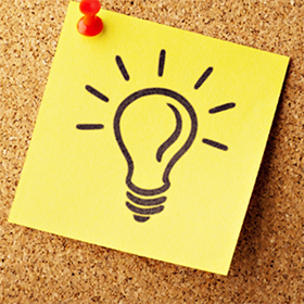 Un dibujo de luces en papel de notas